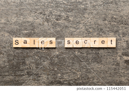 sale secret word written on wood block. sale secret text on table, concept sale secret word written on wood block. sale secret text on table, concept 115442051