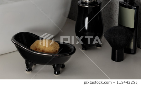 Minimalist Bathroom Accessories with Sponge in with Soap Dish Minimalist Bathroom Accessories with Sponge in with Soap Dish 115442253