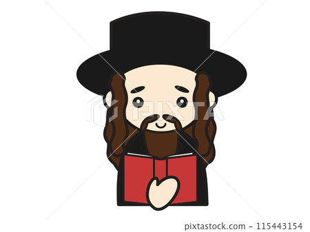 Ultra-Orthodox Jews holding Bibles Ultra-Orthodox Jews holding Bibles 115443154