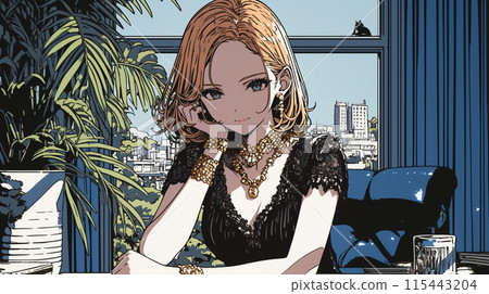 A capable female business owner thinking in the office A capable female business owner thinking in the office 115443204