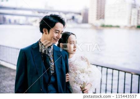 夫婦拍攝婚紗照的外景地 夫婦拍攝婚紗照的外景地 115443557