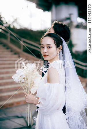 夫婦拍攝婚紗照的外景地 夫婦拍攝婚紗照的外景地 115443570
