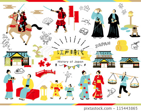 江戶時代插畫素材集 115443865