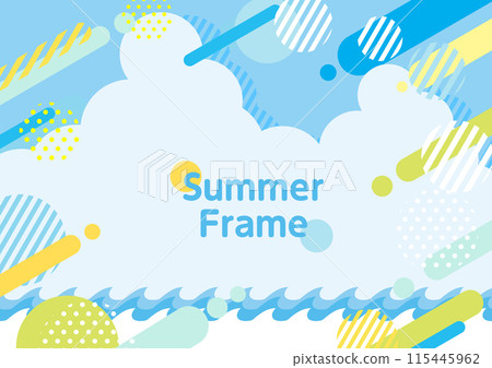 Summer blue pop background frame 115445962