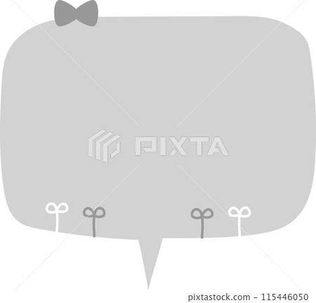 Hand draw doodle minimal speech bubble balloon, icon sticker memo keyword planner text box banner, flat png transparent element design 115446050