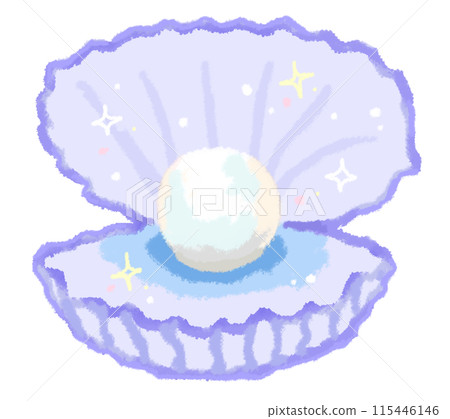 A pearl in a beautiful shell 115446146