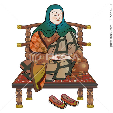 最澄身穿肩袍的插畫 115446227