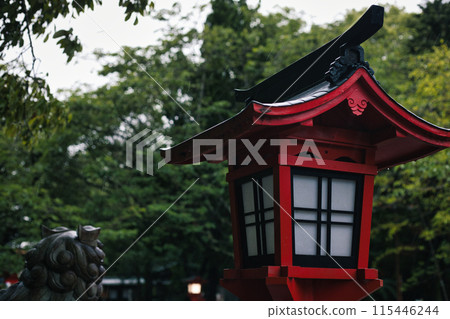 Shrine lanterns in the rain Shrine lanterns in the rain 115446244