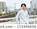 Man standing on the roof 115446608