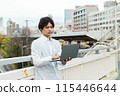 A man working at a construction site 115446644