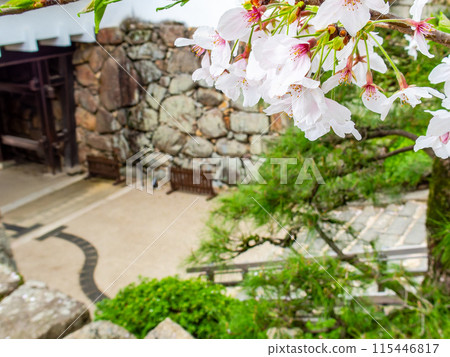 A powerful view of the Fumeimon Gate of Okayama Castle A powerful view of the Fumeimon Gate of Okayama Castle 115446817
