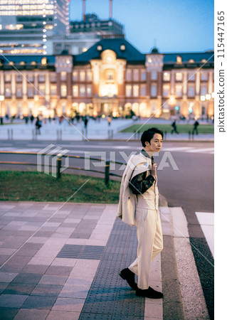 Tokyo Station front photo shoot Groom alone Tokyo Station front photo shoot Groom alone 115447165