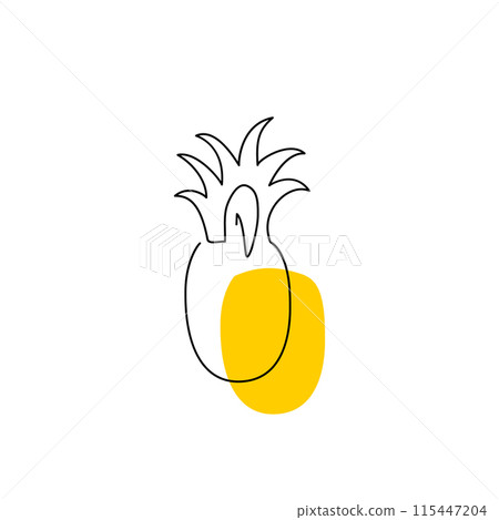 Pineapple fruit in continuous line drawing style Pineapple fruit in continuous line drawing style 115447204