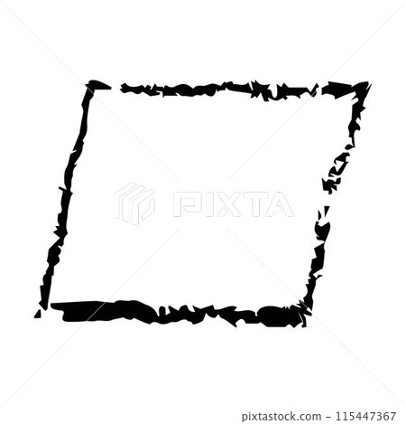 Frame parallelogram texture element, outline border grunge shape icon, decorative doodle for design in vector illustration Frame parallelogram texture element, outline border grunge shape icon, decorative doodle for design in vector illustration 115447367