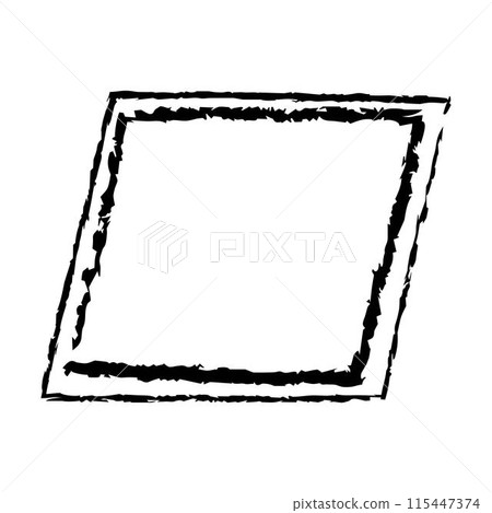 Frame parallelogram texture element, outline border grunge shape icon, decorative doodle for design in vector illustration Frame parallelogram texture element, outline border grunge shape icon, decorative doodle for design in vector illustration 115447374