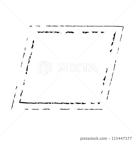 Frame parallelogram texture element, outline border grunge shape icon, decorative doodle for design in vector illustration Frame parallelogram texture element, outline border grunge shape icon, decorative doodle for design in vector illustration 115447377