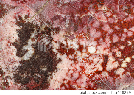 Macro stone Jasper mineral on white background Macro stone Jasper mineral on white background 115448239