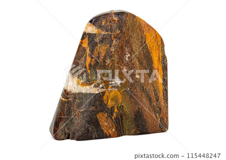 Macro stone Jasper mineral on white background 115448247