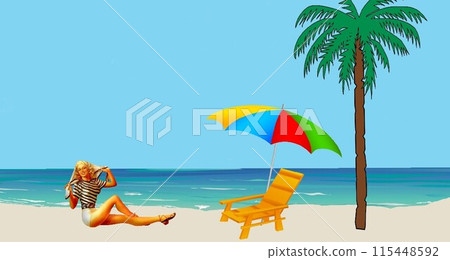 beauty on the beach beauty on the beach 115448592