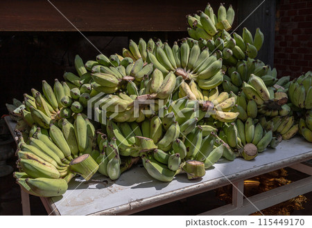 Pisang Awak or Cultivated Banana for the worship in Thai Temple. Pisang Awak or Cultivated Banana for the worship in Thai Temple. 115449170