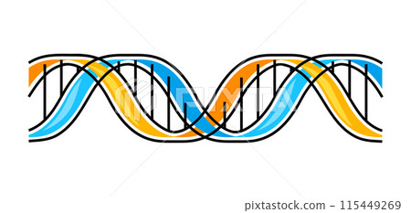 Dna molecule icon. Science item. Medical concept image. 115449269