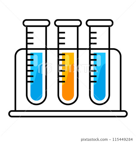 Test tubes icon. Science item. Medical concept image. Test tubes icon. Science item. Medical concept image. 115449284