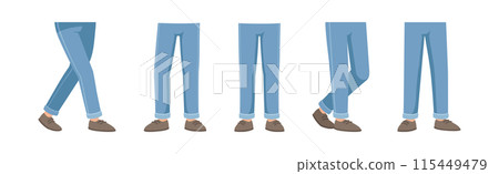 Man Builder Character Constructor Leg Body Part Vector Set Man Builder Character Constructor Leg Body Part Vector Set 115449479