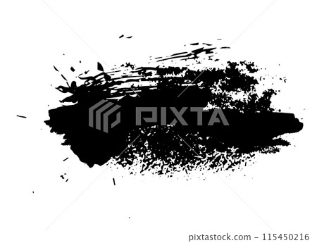 Abstract black blot object. hand drawing. Not AI, Vector illustration Abstract black blot object. hand drawing. Not AI, Vector illustration 115450216