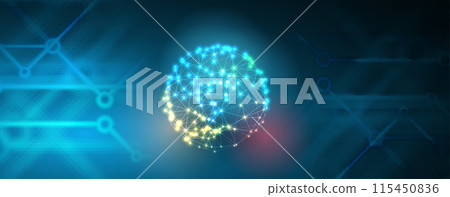 Concept for New Technology Corporate Business & development background. Vector art. 115450836