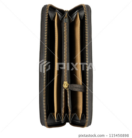 Black Wallet with Zipper Compartments Black Wallet with Zipper Compartments 115450898