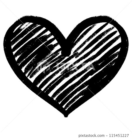 Doodle sketch style of heart cartoon hand drawn illustration for concept design. 115451227