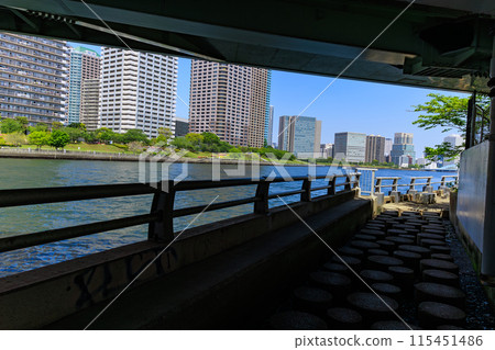 Nakanoshima Park, floating on the Harumi Canal in Koto Ward, Tokyo 115451486