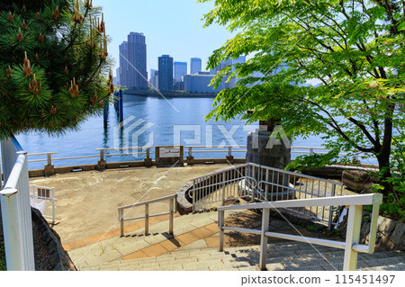 Nakanoshima Park, floating on the Harumi Canal in Koto Ward, Tokyo 115451497