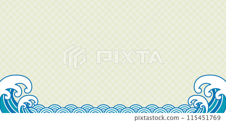 Checkered background with wave pattern 115451769