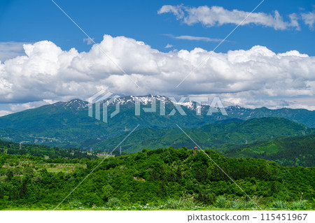 Remaining snow on Mount Sumon Remaining snow on Mount Sumon 115451967