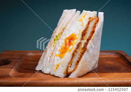 Mixed sandwich, egg, ham cutlet Mixed sandwich, egg, ham cutlet 115452507