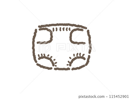 簡單尿布的手繪插圖 115452901
