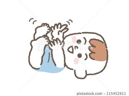 嬰兒仰睡的插圖 115452911