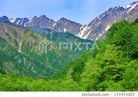 View of the Northern Alps from Hokujo Happo in Hakuba Village 115453083