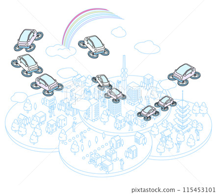 Flying car image Flying car image 115453101