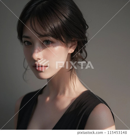 Beautiful young woman portrait Beautiful young woman portrait 115453148