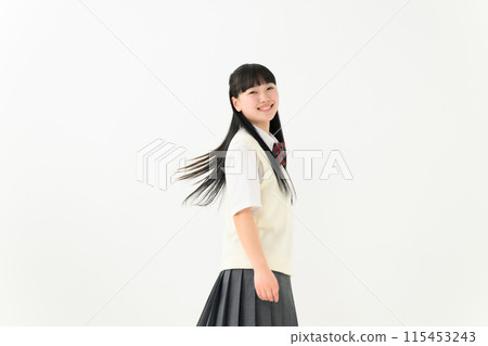 High school girl in summer uniform High school girl in summer uniform 115453243
