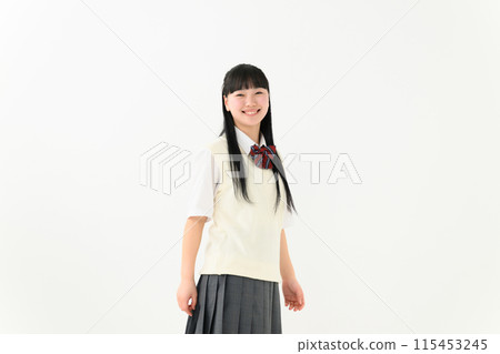 High school girl in summer uniform 115453245