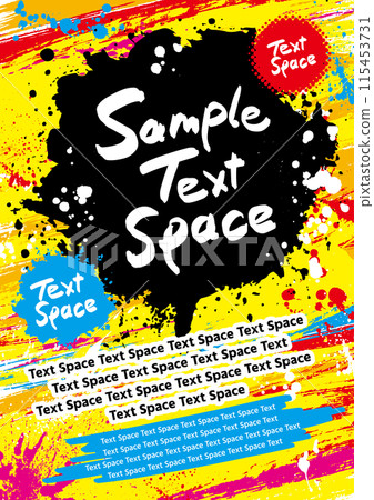 Grunge design with flashy paint mainly in black Grunge design with flashy paint mainly in black 115453731