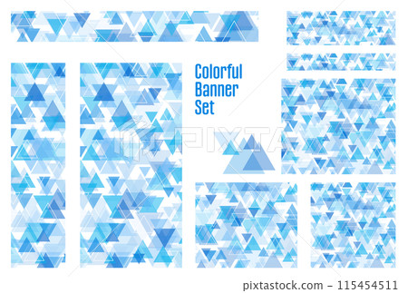 Banner set_triangle_blue 115454511