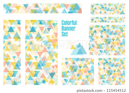 Banner set_triangle_pastel color Banner set_triangle_pastel color 115454512