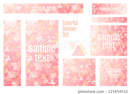 Banner set_triangle_pink Banner set_triangle_pink 115454532