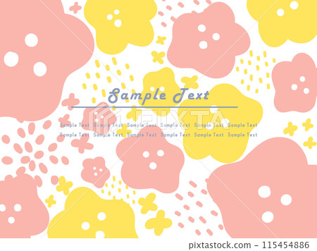Scandinavian background template 19: Large floral pattern 115454886