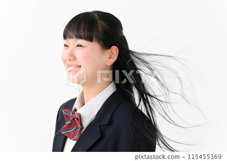 高中女生肖像側面 115455169