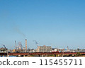Factory chimney smoke 115455711